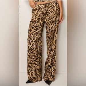 Khy silk Low Rise Pant Leopard M